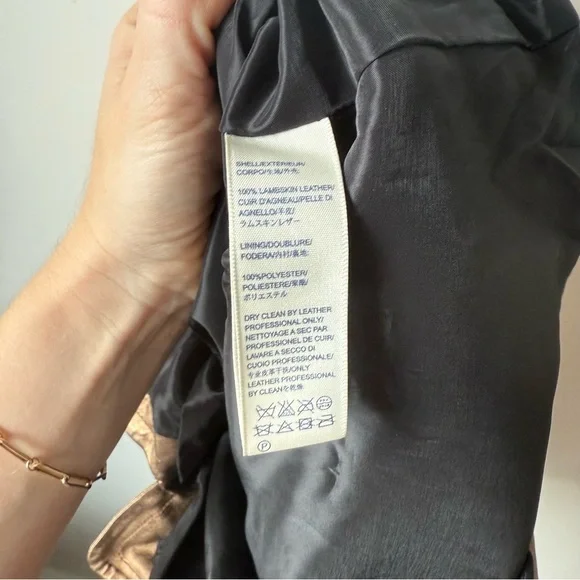 Rebecca Minkoff Bronze Metallic Leather Mini Skirt S - Picture 4 of 5